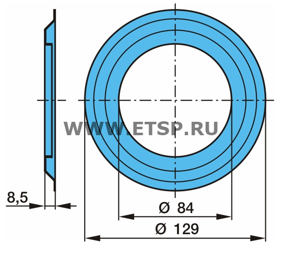 шайба ступицы под 33116 маслоотраж BPW  070080