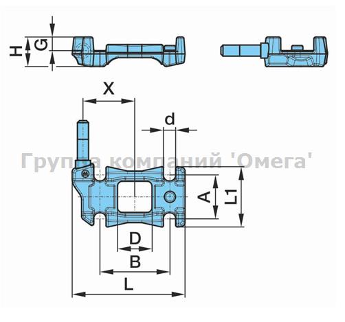 Кронштейн опорн. рессоры BPW L 8442820SX