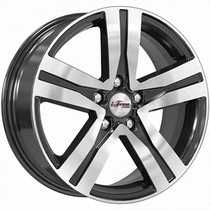 Диск литой 7.0x17 5x114.3 ET45 dia 67.1 Ifree Rebel блэк джек
