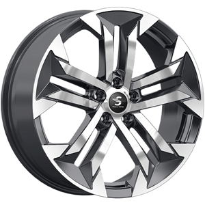 Диск литой 7.5x19 5x108 ET36 dia 65.1 Skad КР015 Diamond black gris