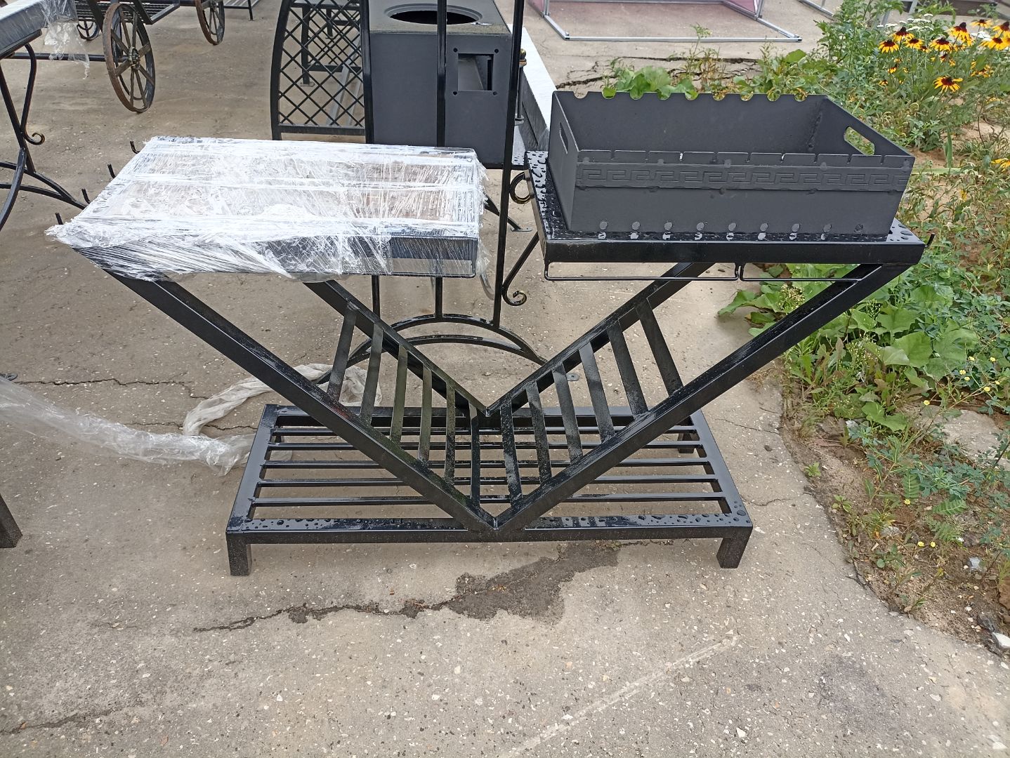 Мангал М.40/2-Т7/2 (полочка дерево) изображение, анонсные картинки товара