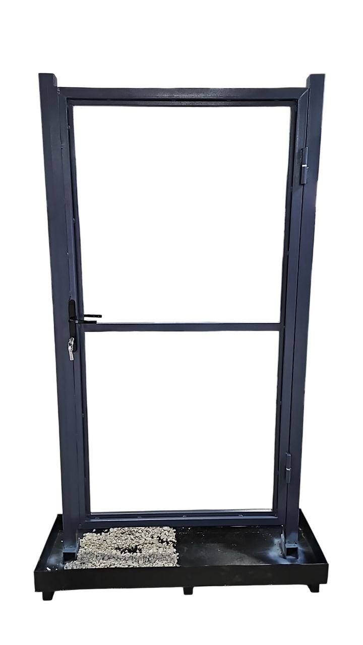 Каркас калитки контур ПР/НАРУЖ 1х1,9м 2 столба 60х60 h=3м, Рама 40х40, замок, БЕЗ КРАСКИ изображение, анонсные картинки товара