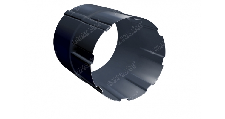 Соединитель трубы 90 мм RAL 7024 мокрый асфальт изображение, анонсные картинки товара