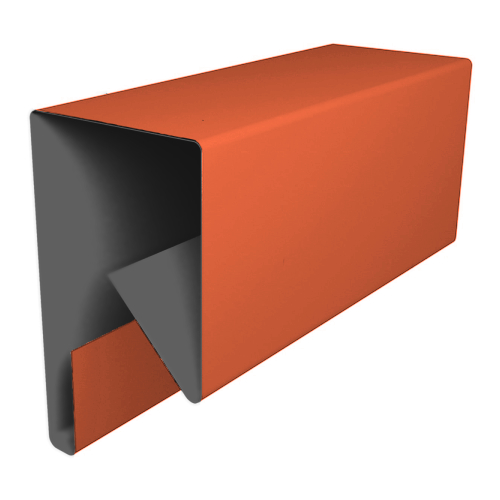 Планка П-образная заборная 17 0,45 PE с пленкой RAL 2004 оранжевый (3м) изображение, анонсные картинки товара