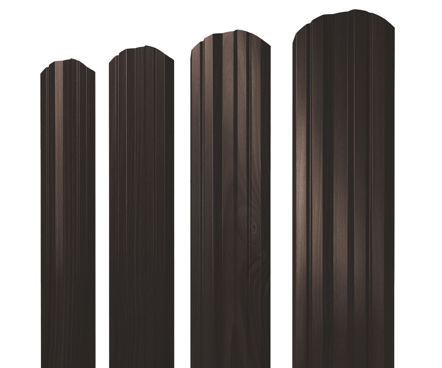 Штакетник Twin фигурный 0,45 Print Elite Coffee Wood Blesk TwinColor изображение, анонсные картинки товара