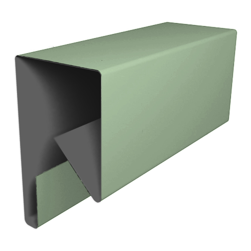 Планка П-образная заборная 17 0,45 PE с пленкой RAL 6019 бело-зеленый (2м) изображение, анонсные картинки товара