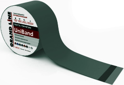 Герметизирующая лента Grand Line UniBand самоклеящаяся RAL 6005 зеленая 3м*10см изображение, анонсные картинки товара
