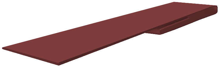 Планка финишная БХ new 0,45 PE с пленкой RAL 3011 коричнево-красный (3м) изображение, анонсные картинки товара