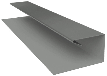 Планка П-образная БХ new 0,45 PE с пленкой RAL 7005 мышино-серый (2м) изображение, анонсные картинки товара
