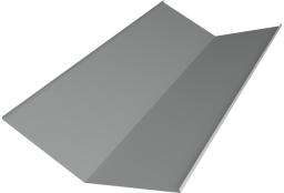 Планка ендовы нижней 300х300 0,5 Satin с пленкой RAL 9006 бело-алюминиевый (3м) изображение, анонсные картинки товара