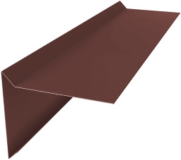 Планка ветровая для мягкой кровли 130х25х100 0,45 PE с пленкой RAL 3009 оксидно-красный (2,5м) изображение, анонсные картинки товара