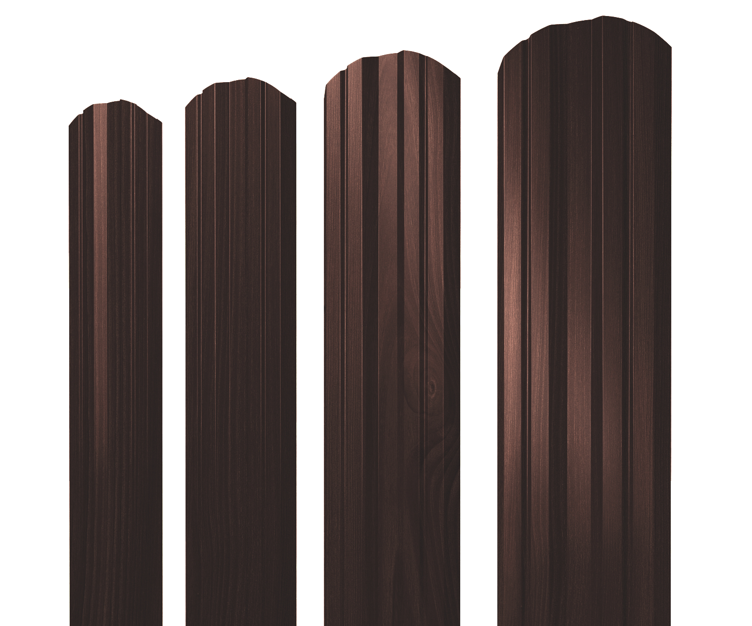 Штакетник Twin фигурный 0,45 Print Elite Choco Wood TwinColor изображение, анонсные картинки товара