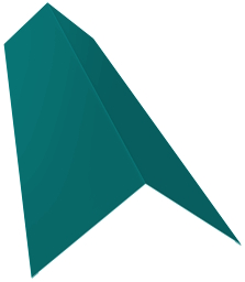 Планка конька плоского 145х145 0,45 PE с пленкой RAL 5021 водная синь (2м) изображение, анонсные картинки товара