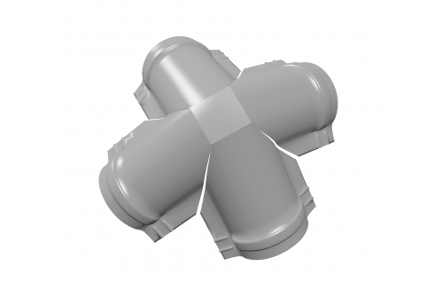 Четверник конька полукруглого GreenCoat Pural BT, matt с пленкой RR2Н3 (RAL 7016 антрацитово-серый) изображение, анонсные картинки товара