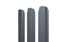 Штакетник П-образный B фигурный 0,45 Drap-double TX RAL 7024 мокрый асфальт изображение, анонсные картинки товара