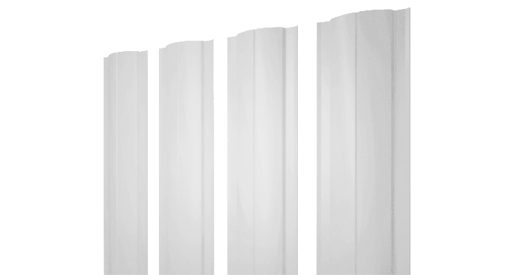 Штакетник Круглый с прямым резом 0,4 PE RAL 9003 сигнальный белый изображение, анонсные картинки товара