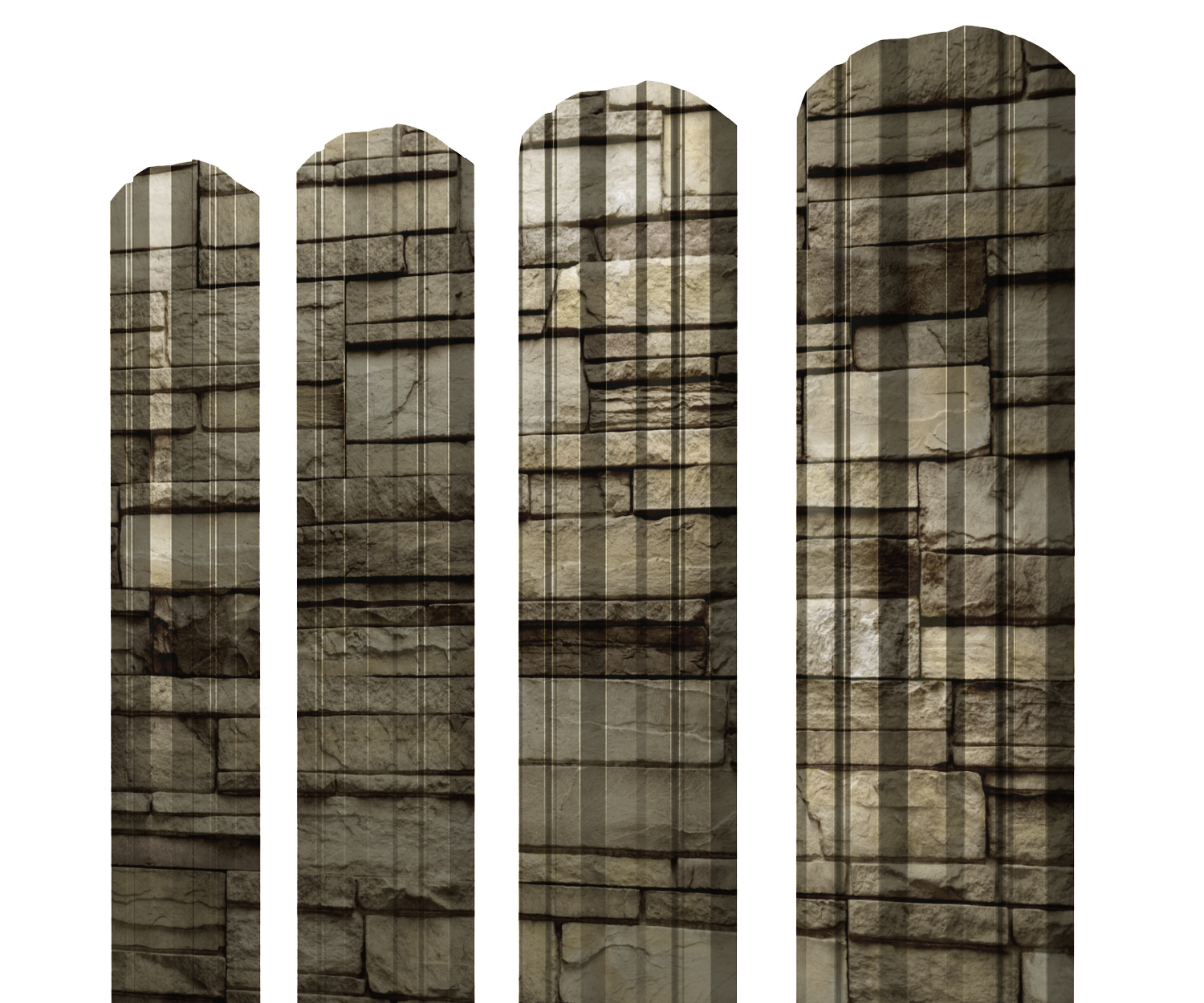 Штакетник Twin фигурный 0,45 Print Elite Fine Stone TwinColor изображение, анонсные картинки товара