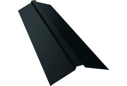 Планка конька прямоугольного 115х30х115 0,5 Satin с пленкой RAL 7016 антрацитово-серый (2м) изображение, анонсные картинки товара