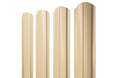 Штакетник Полукруглый Slim фигурный 0,45 PE RAL 1014 слоновая кость изображение, анонсные картинки товара