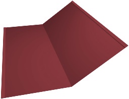Планка ендовы нижней 300х300 0,45 PE с пленкой RAL 3003 рубиново-красный (3м) изображение, анонсные картинки товара