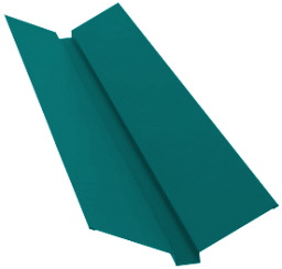 Планка ендовы верхней 145х145 0,45 PE с пленкой RAL 5021 водная синь (3м) изображение, анонсные картинки товара