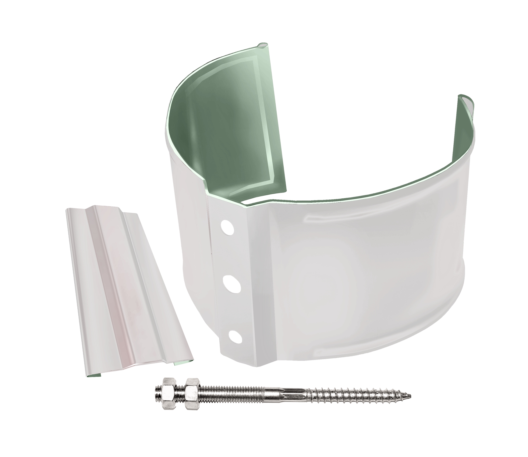 Кронштейн трубы на кирпич Optima 100мм RAL 9003 изображение, анонсные картинки товара