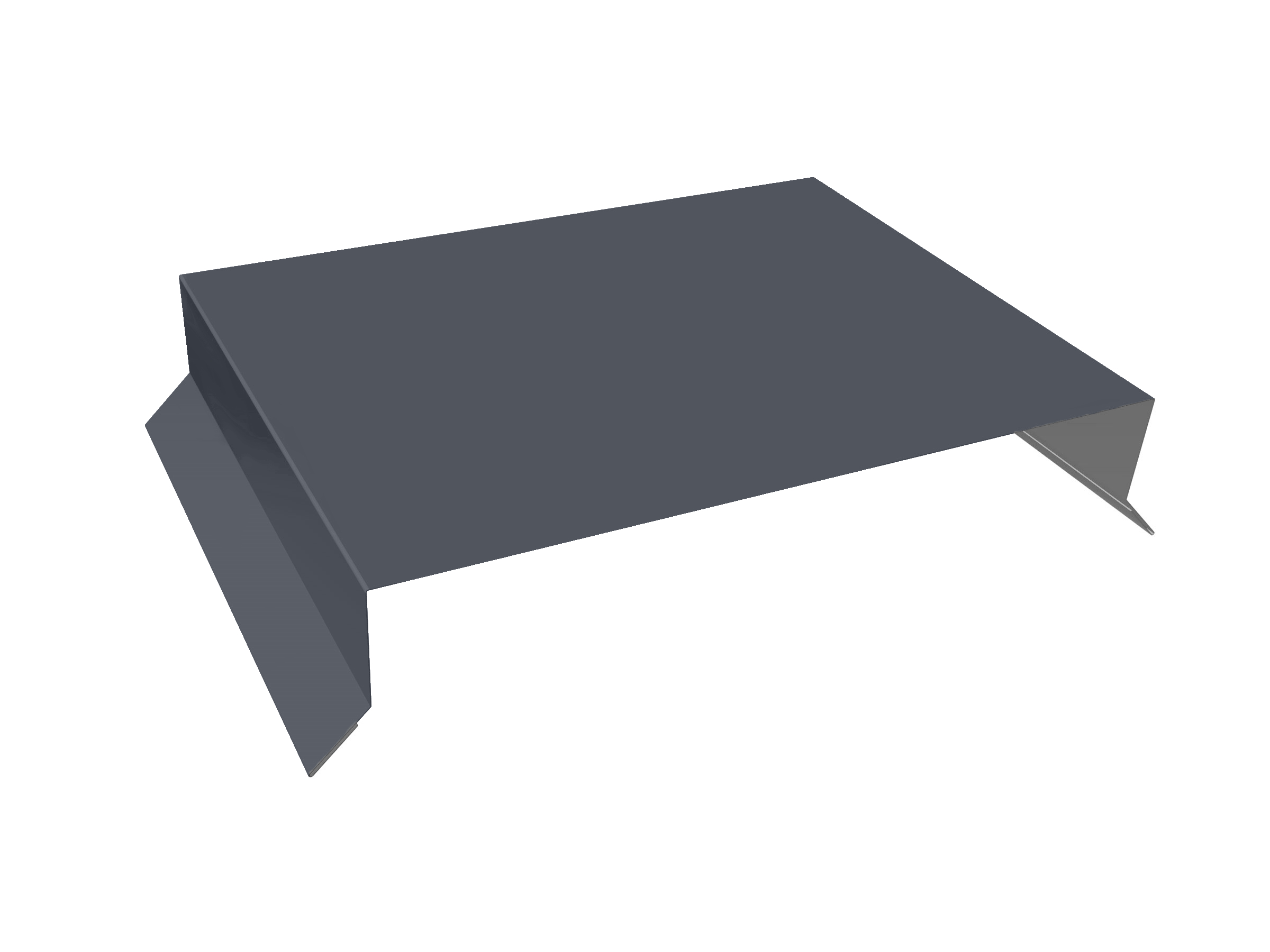 Парапетная крышка прямая 390мм 0,5 Velur X RAL 7016 антрацитово-серый (2м) изображение, анонсные картинки товара