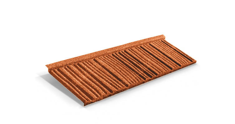 Лист Metrotile WoodShake терракотовый изображение, анонсные картинки товара