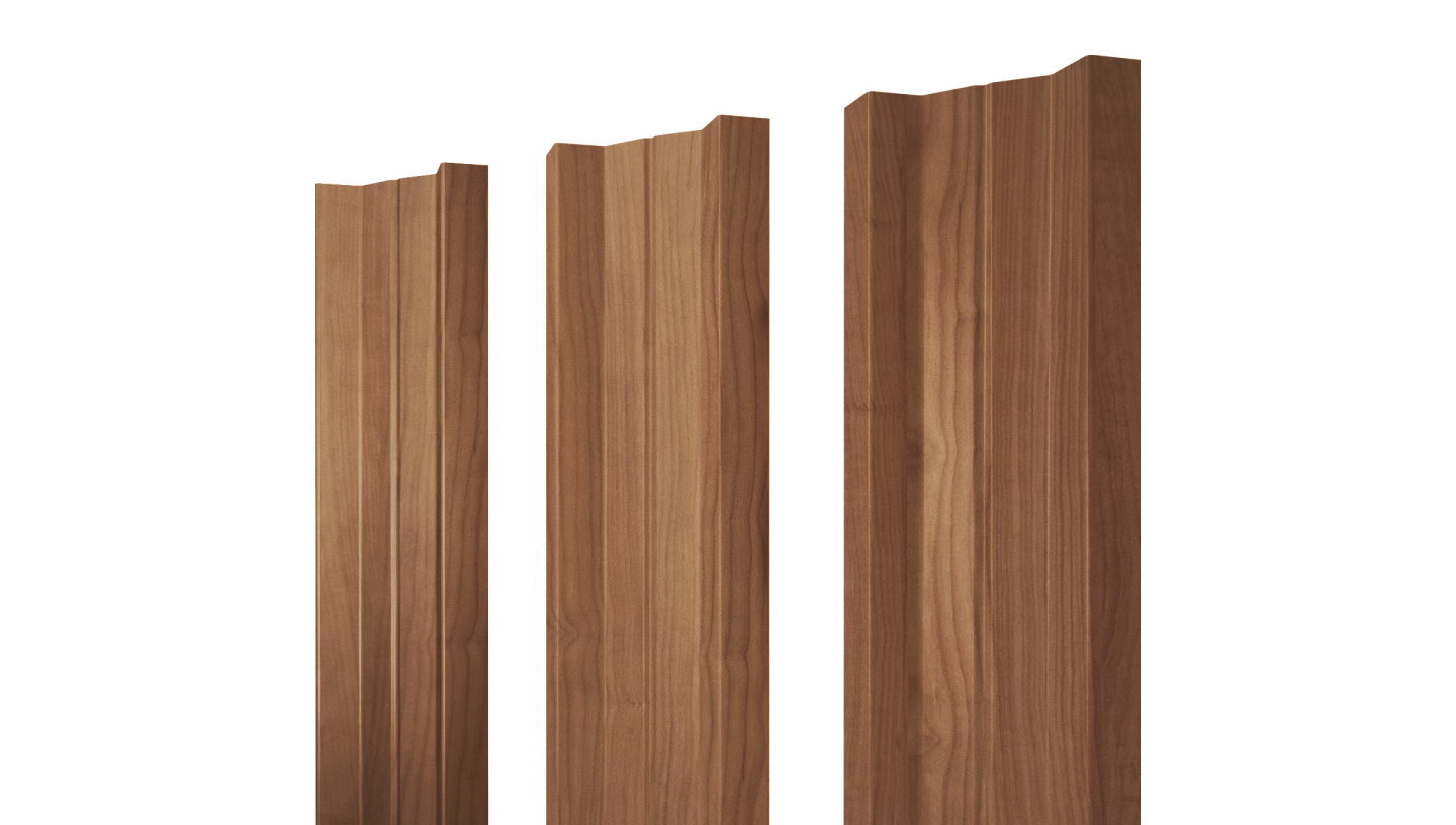 Штакетник М-образный А с прямым резом 0,45 Print Elite Honey Wood TwinColor изображение, анонсные картинки товара