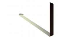 Планка примыкание верхнее к стене фальц Grand Line 150х130х20 0,45 PE с пленкой RAL 8017 шоколад изображение, анонсные картинки товара