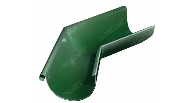 Угол желоба внешний 135 гр 125 мм RAL 6005 зеленый мох изображение, анонсные картинки товара