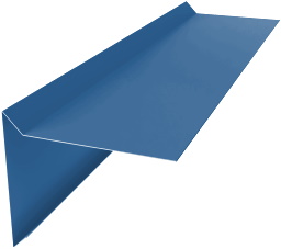 Планка ветровая для мягкой кровли 100х20х70 0,4 PE с пленкой RAL 5005 сигнальный синий (2,5м) изображение, анонсные картинки товара