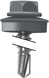 Саморез кровельный Daxmer 4,8х70 RAL 7011 (100) сверло №1 изображение, анонсные картинки товара