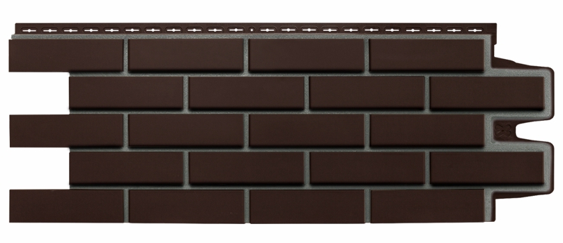 Фасадная панель Grand Line Клинкерный кирпич Design шоколадный со швом RAL 7006 изображение, анонсные картинки товара