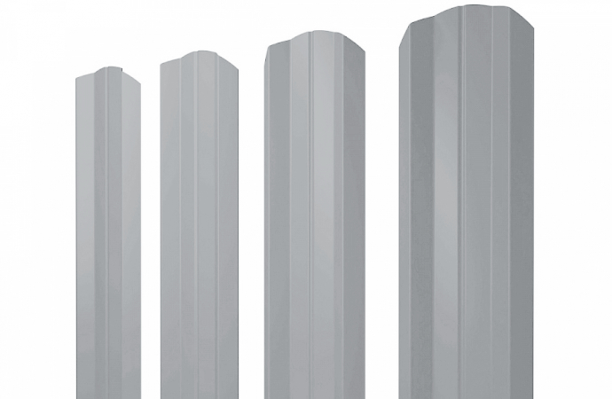 Штакетник М-образный В фигурный 0,45 PE RAL 7004 сигнальный серый изображение, анонсные картинки товара