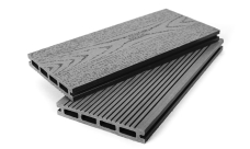 Террасная доска ДПК Grand Line 140мм Массив вельвет и тиснение под дерево Графит в размер (БШТ) изображение, анонсные картинки товара