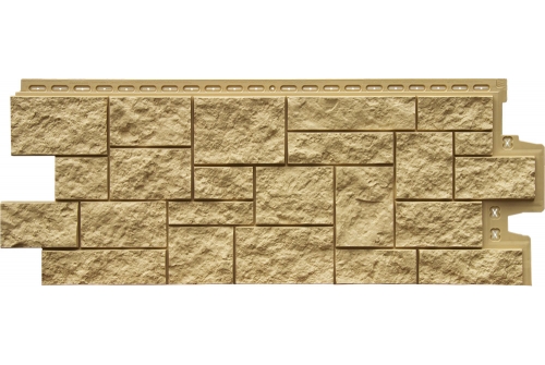 Фасадная панель Grand Line Дикий камень Classic песочный изображение, анонсные картинки товара