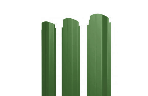 Штакетник П-образный А фигурный 0,45 PE RAL 6002 лиственно-зеленый изображение, анонсные картинки товара