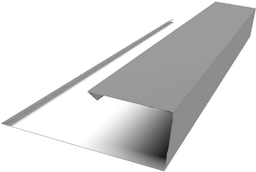 Планка торцевая страховочная Grand Line 0,5 Satin с пленкой RAL 9006 бело-алюминиевый (3м) изображение, анонсные картинки товара
