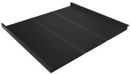 Фальц двойной стоячий Line Grand Line 0,5 GreenCoat Pural BT, matt с пленкой на замках RR 33 черный (RAL 9005 черный) изображение, анонсные картинки товара