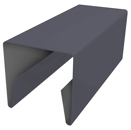 СКЛАД Планка П-образная заборная 20 0,4 PE с пленкой RAL 7024 мокрый асфальт (2м) изображение, анонсные картинки товара