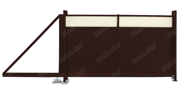 Ворота откатные Estet Plus 2,0х3,5 RAL 8017/1014 изображение, анонсные картинки товара