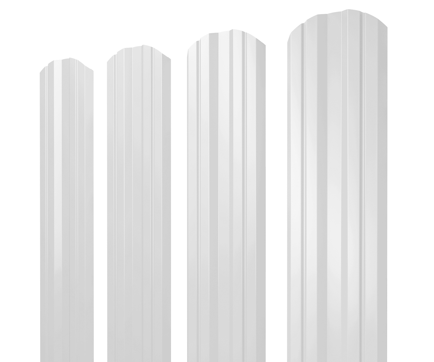 Штакетник Twin фигурный 0,4 PE RAL 9003 сигнальный белый изображение, анонсные картинки товара