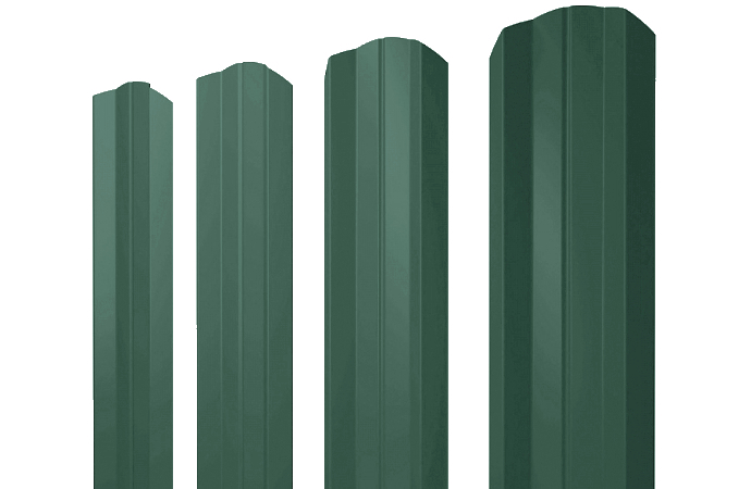Штакетник М-образный А фигурный 0,4 PE RAL 6005 зеленый мох изображение, анонсные картинки товара