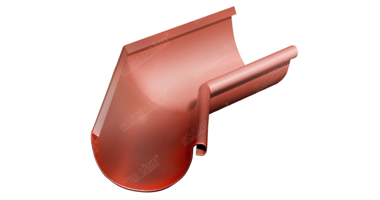 Угол желоба внутренний Grand Line 135 гр 125 мм RAL 8004 терракота изображение, анонсные картинки товара
