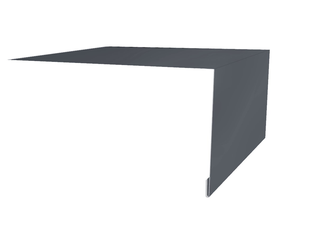 Планка околооконная простая 250х50 0,5 Satin Matt TX RAL 7016 антрацитово-серый (3м) изображение, анонсные картинки товара