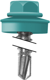 Саморез кровельный Daxmer 4,8х50 RAL 5018 (150) сверло №1 изображение, анонсные картинки товара