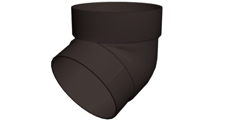 Колено трубы 67 град. ПВХ Grand Line коричневое (RR 32) изображение, анонсные картинки товара