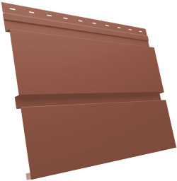 Софит металлический Квадро Брус без перфорации 0,5 Satin Matt TX с пленкой RAL 8004 терракота изображение, анонсные картинки товара