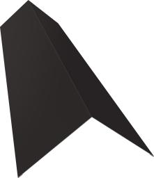 Планка конька плоского 145х145 0,45 Drap TX RR 32 темно-коричневый (2м) изображение, анонсные картинки товара